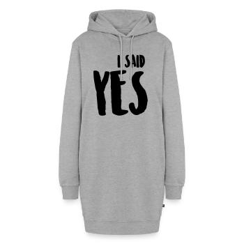 I SAID YES / ICH HABE JA GESAGT - Hoodie-Kleid - Grau meliert - Vorne