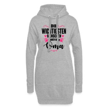 OMA - so nennen mich nur die wichtigsten - Hoodie-Kleid - Grau meliert - Vorne