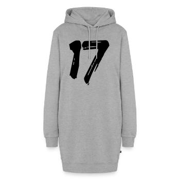 Brushed 17 - Hoodie-Kleid - Grau meliert - Vorne