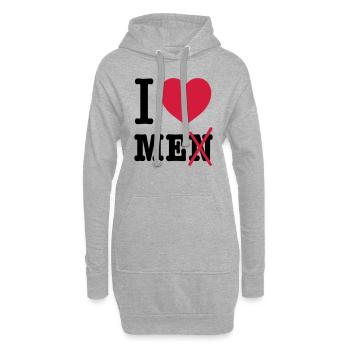 I love me Stolz pride Ego Satire Narziss verliebt - Hoodie-Kleid - Grau meliert - Vorne