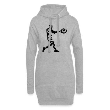 Tennis tribal - Sweat-shirt à capuche long Femme - gris chiné - Devant