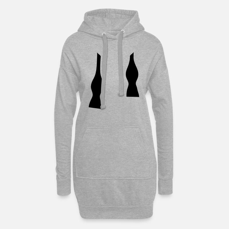 Fliege Un-done - Hoodie-Kleid - Grau meliert
