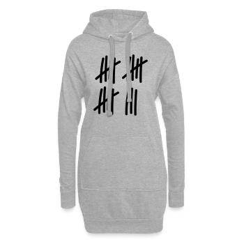 18 Strokes - Hoodie-Kleid - Grau meliert - Vorne