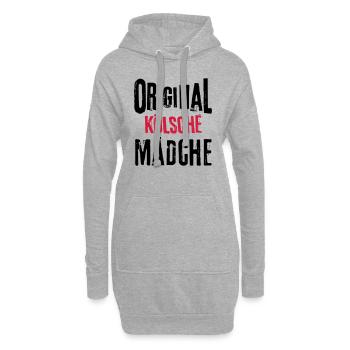 Kölnerin Kölsche Mädche Original Kölner Köln Frau - Hoodie-Kleid - Grau meliert - Vorne