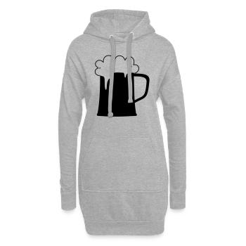 Bierkrug - Hoodie-Kleid - Grau meliert - Vorne