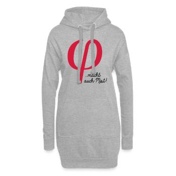 klein phi macht auch Mist - Sweat-shirt à capuche long Femme - gris chiné - Devant