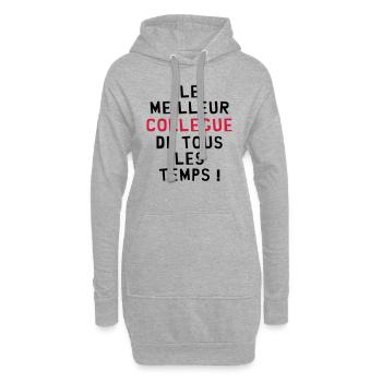 Collègue / Bureau / Travail / Collegue Entreprise - Sweat-shirt à capuche long Femme - gris chiné - Devant
