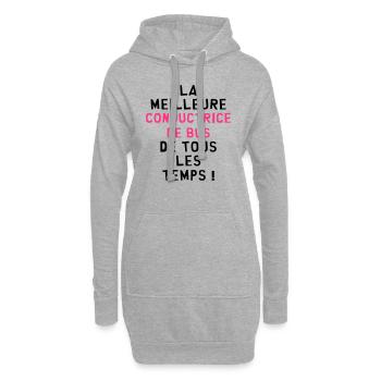 Bus / Conducteur / Chauffeur / Machiniste / Car - Sweat-shirt à capuche long Femme - gris chiné - Devant