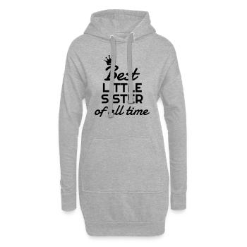 Soeur Soeurette Frère Naissance Bébé Sœur - Sweat-shirt à capuche long Femme - gris chiné - Devant
