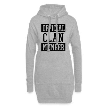 Official Clan Member - Hoodie-Kleid - Grau meliert - Vorne
