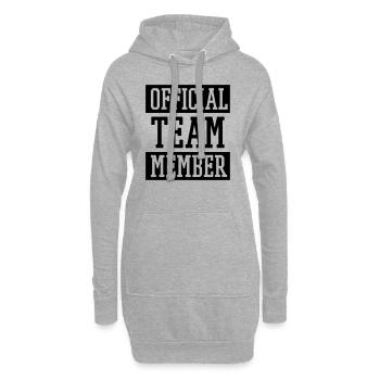 Official Team Member - Sweat-shirt à capuche long Femme - gris chiné - Devant