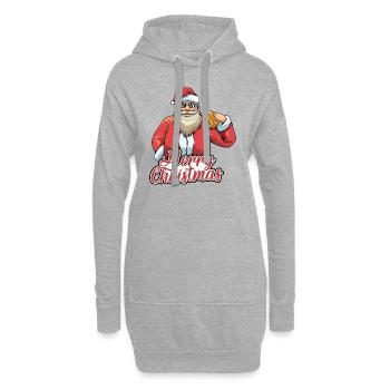 Cadeaux de Noël Noël - Sweat-shirt à capuche long Femme - gris chiné - Devant