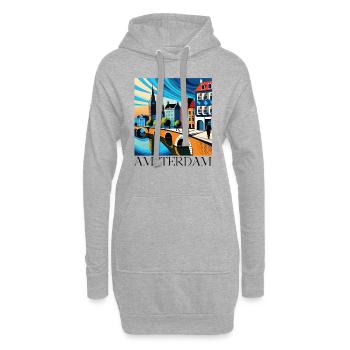 AMSTERDAM - Hoodie-Kleid - Grau meliert - Vorne