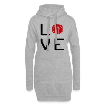 Boardgame Chess Backgammon Game Night - Hoodie Dress - heather grey - Front