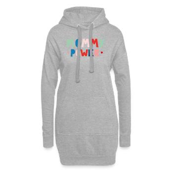 Le pouvoir de maman - Sweat-shirt à capuche long Femme - gris chiné - Devant