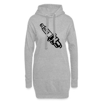 Bougie - Sweat-shirt à capuche long Femme - gris chiné - Devant