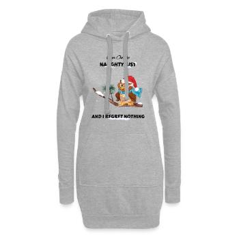 Cheeky owl on santas naughty-list - Hoodie-Kleid - Grau meliert - Vorne