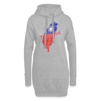 Free Taiwan - Hoodie-Kleid - Grau meliert - Vorne