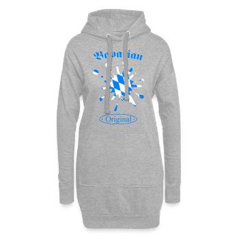 Bayern, Oberbayern, Geschenk für Bayern - Hoodie-Kleid - Grau meliert - Vorne