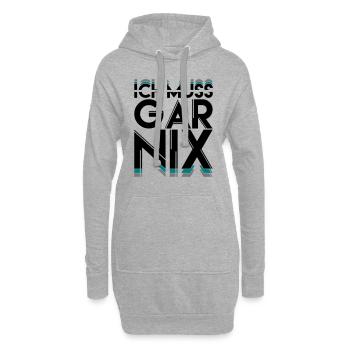 Je dois être GARNIX - Sweat-shirt à capuche long Femme - gris chiné - Devant
