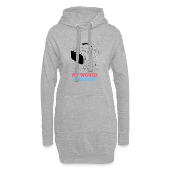 My world is better Vr Brille - Hoodie-Kleid - Grau meliert - Vorne