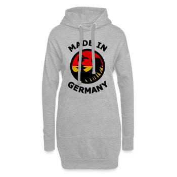 Fabriqué en Allemagne - Sweat-shirt à capuche long Femme - gris chiné - Devant