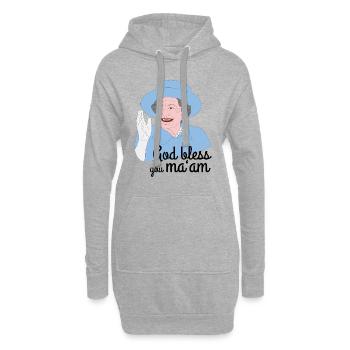 Commémoration de la mort de la reine Elizabeth II - Sweat-shirt à capuche long Femme - gris chiné - Devant