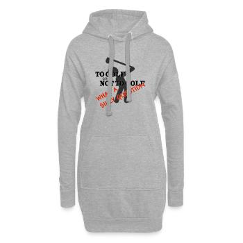 To Golf or Not To Golf schwarz - Hoodie-Kleid - Grau meliert - Vorne