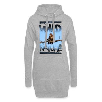 nature sauvage nature nature sauvage - Sweat-shirt à capuche long Femme - gris chiné - Devant