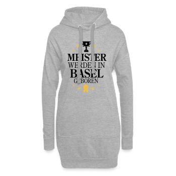Maîtres de Bâle - Sweat-shirt à capuche long Femme - gris chiné - Devant