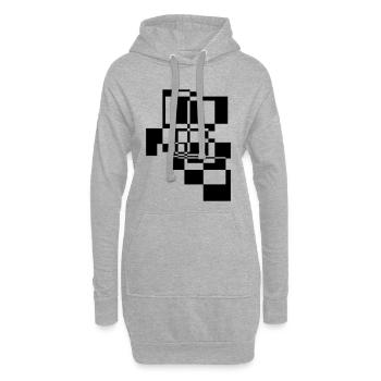 Abstrakte Formen und Muster Geschenk - Hoodie-Kleid - Grau meliert - Vorne