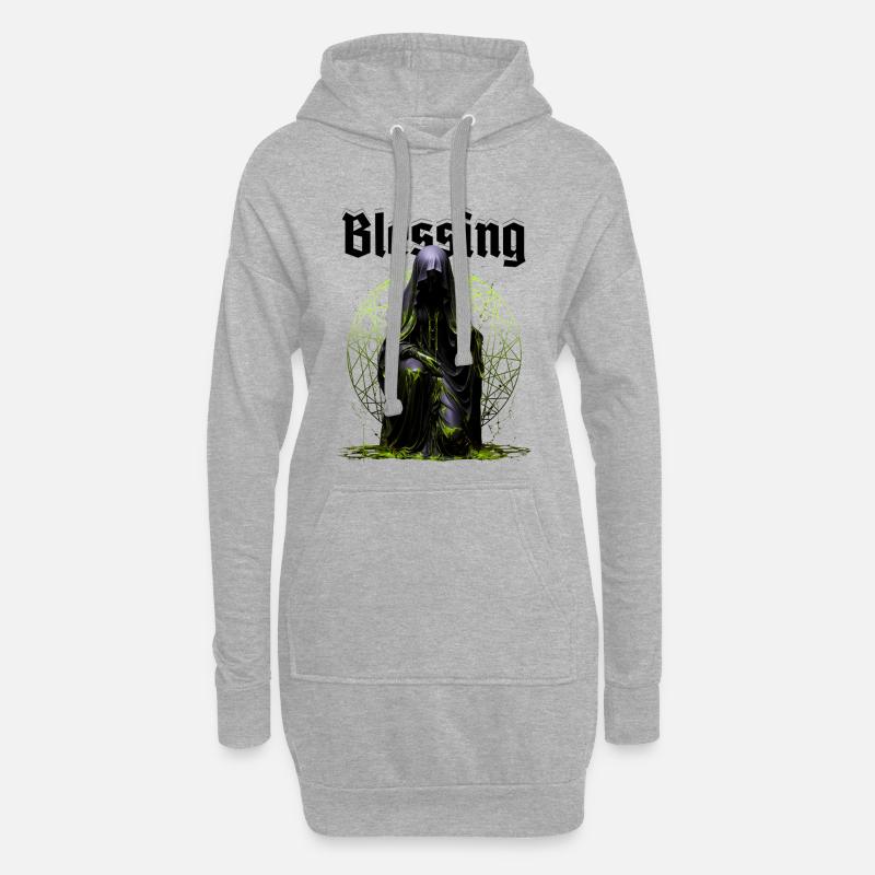 Blessing - Hoodie-Kleid - Grau meliert