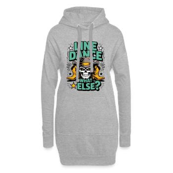 Line Dance Skull Western Boots - Hoodie-Kleid - Grau meliert - Vorne