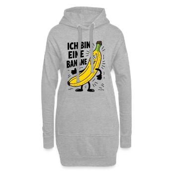 Costume de banane Fruit Bananes Bananes Fruit de Carnaval - Sweat-shirt à capuche long Femme - gris chiné - Devant