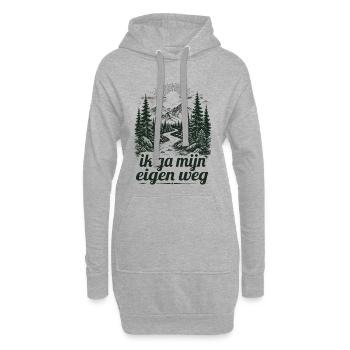 Aventure Nature - Je Suis Mon Propre Chemin - Sweat-shirt à capuche long Femme - gris chiné - Devant