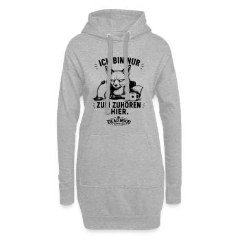 Genervter Fuchs | Lustiger Meeting Büro Spruch - Hoodie-Kleid - Grau meliert - Vorne