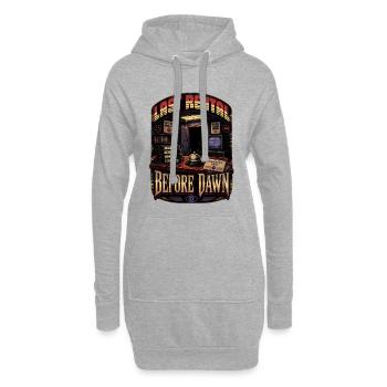 Last Rental Before Dawn - Hoodie Dress - heather grey - Front