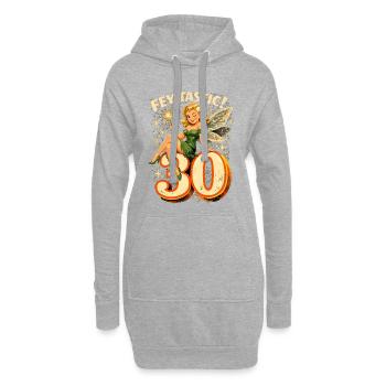 Fey-tastic : Fée et Elfe rétro du 30e anniversaire - Sweat-shirt à capuche long Femme - gris chiné - Devant