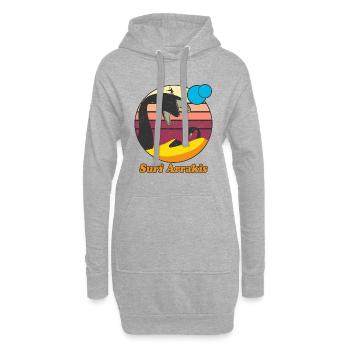 Surf Arrakis Rétro Graphique - Sweat-shirt à capuche long Femme - gris chiné - Devant