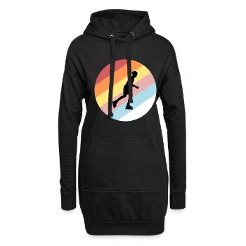 Inline skating - Hoodie Dress - black - Front
