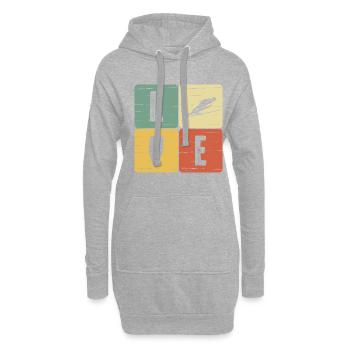 Skispringen - Hoodie-Kleid - Grau meliert - Vorne