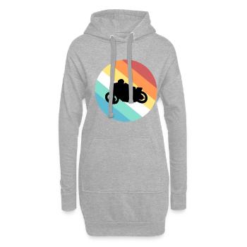 Motorrad - Hoodie-Kleid - Grau meliert - Vorne