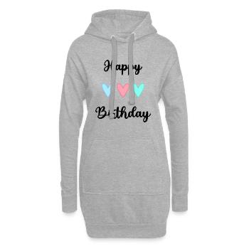 ALLES GUTE ZUM GEBURTSTAG!. ALLES GUTE ZUM GEBURTSTAG!. JAHRESTAG. - Hoodie-Kleid - Grau meliert - Vorne