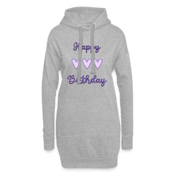 JAHRESTAG. ALLES GUTE ZUM GEBURTSTAG!. ALLES GUTE ZUM GEBURTSTAG!. - Hoodie-Kleid - Grau meliert - Vorne