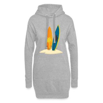 Surfen! - Hoodie-Kleid - Grau meliert - Vorne