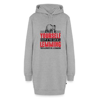 Toujours être un lemming - Lemmings - Noir - Sweat-shirt à capuche long Femme - gris chiné - Devant