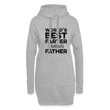 World's best farter I mean father Geschenk - Hoodie-Kleid - Grau meliert - Vorne