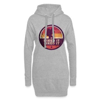 Wanderer Hiked It Liked It Wandern - Hoodie-Kleid - Grau meliert - Vorne