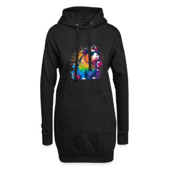 Cobaye - Sweat-shirt à capuche long Femme - noir - Devant