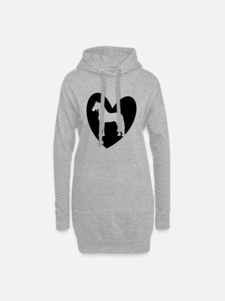 Frisian Heart2 - Hoodie Dress - heather grey